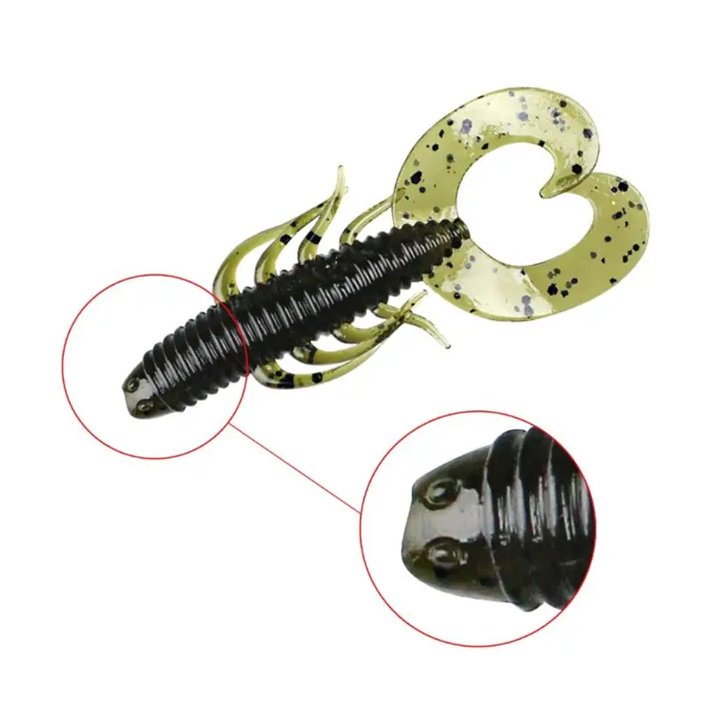 

20 Pcs Fishing Bait Flower-tail Locust Crayfish Shape Baiting Freshwater Fish Fake Bionic Baits