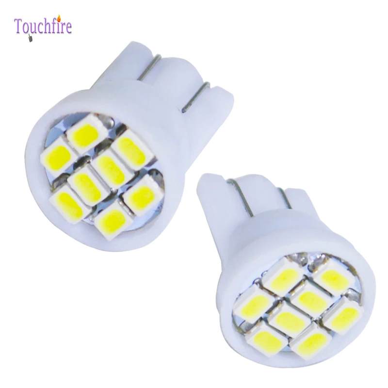 100 шт. T10 W5W 8 smd Светодиодные Автомобильные лампы 194 168 192 1206SMD Автомобильный Клин