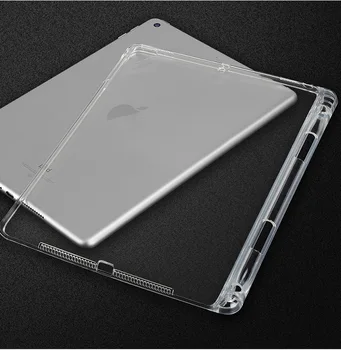 

Transparent Cover For iPad 10.2 7 8 Mini 2 3 4 5 9.7 2018 Pro 10.5 11 Air 2 3 4 With Pencil Holder TPU Silicon Back Tablet Case