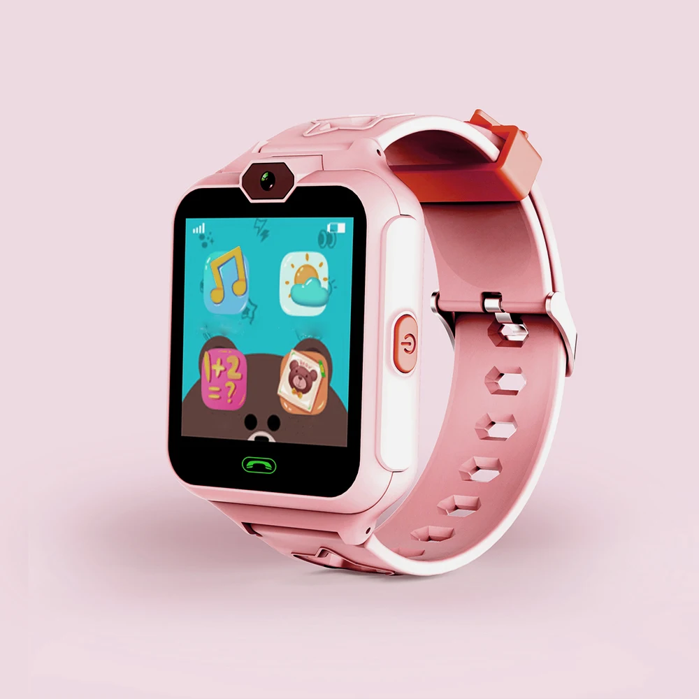 QB новые детские часы для телефона, двухсторонние умные часы для разговора, для позиционирования, умные энергосберегающие часы, розовые, синие