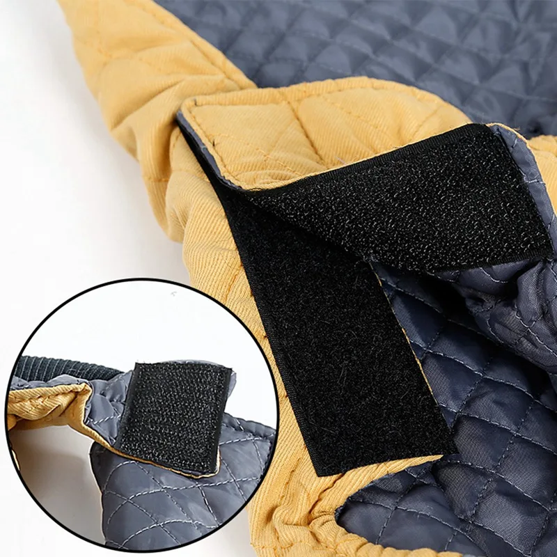 Куртка для домашних животных со светоотражающей полоской и тяговым кольцом, теплый зимний жилет для собак, пальто для собак, одежда для собак в стиле ретро, Уютная теплая одежда для собак