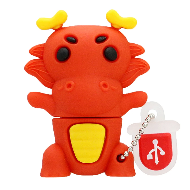 Китайский Знак зодиака USB карта памяти 4 8 16 32 64 128 256 ГБ Флешка 256 ГБ 32 ГБ 8 ГБ USB флеш-накопитель собака/свинья/тигр/кролик подарок - Цвет: Dragon