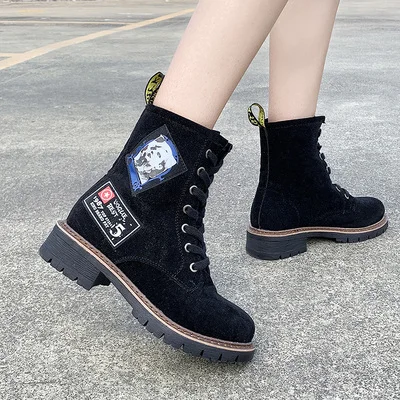 Cresfimix/Botas De Mujer; женские классические черные туфли высокого качества на шнуровке; сезон осень; красивые женские удобные зимние сапоги; C7030 - Цвет: a