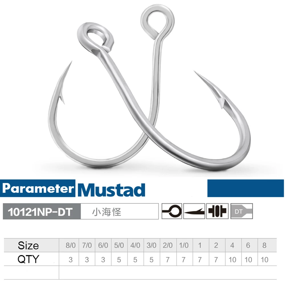 MUSTAD 10121NP-DT KAIJU Hook #3/0-8/0 Barbed Big Eye