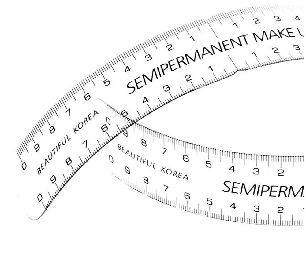 1 шт., Перманентный макияж, прямоугольная измерительная линейка для бровей, пластиковый инструмент, микроблейдинг, линейка для нанесения татуировки, аксессуары