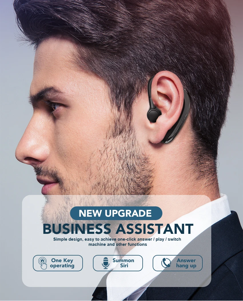 H500 Bluetooth V5.0 привод наушники беспроводной крючок дизайн удобный мобильный телефон чередование вкладыши для левого/правого уха гарнитура