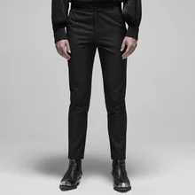 Панковские рейв мужские готические вышитые простые брюки великолепный дизайн вечерние длинные штаны