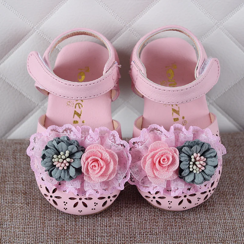 Summer Baby Sandals for Girls Cherry Closed Toe Toddler Infant Kids Princess Walkers Baby Little Girls Shoes Sandals Size 15-30 best leather shoes Children's Shoes