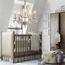 Phube светильник ing Ретро люстры деревянный люстра светильник детская комната спальня принцесса комната люстра Домашний Светильник ing 5 головок