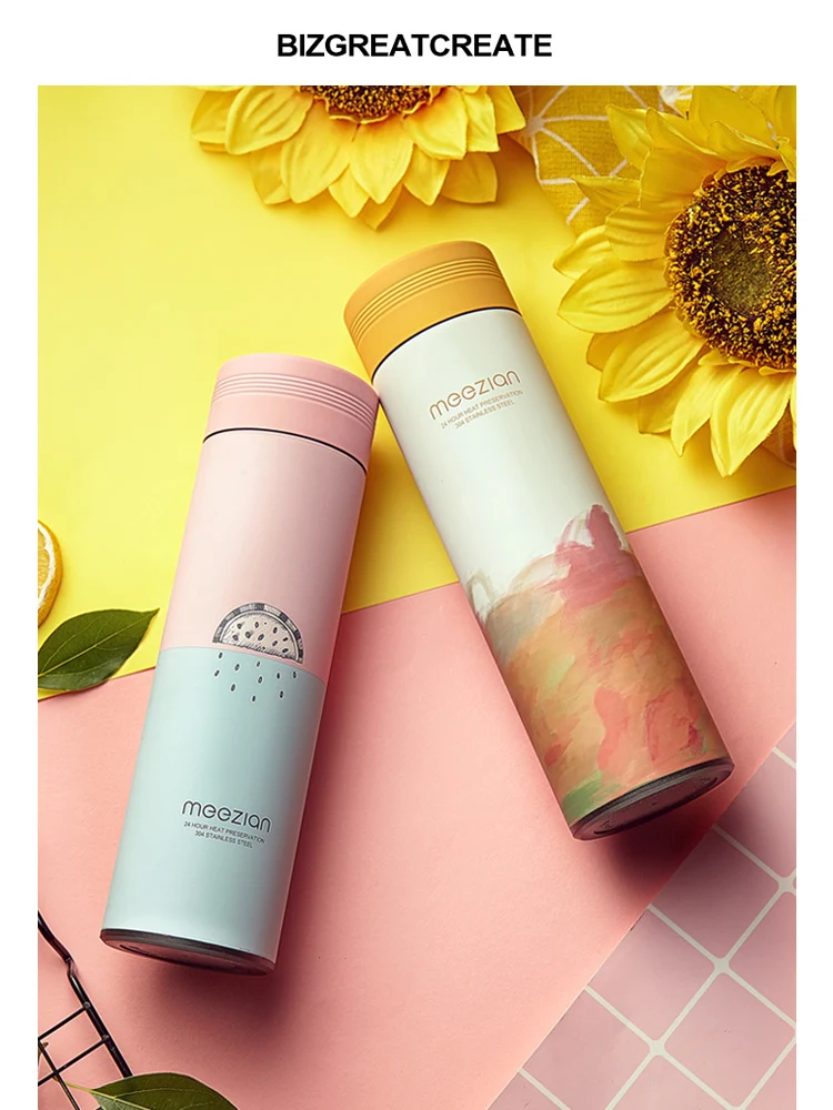 

450ML Thermos Bottle 304 Stainless Steel Vacuum Flask Infuser Thermos Tea Thermocup Travel Coffee Mug Water Bottle 70BWB18