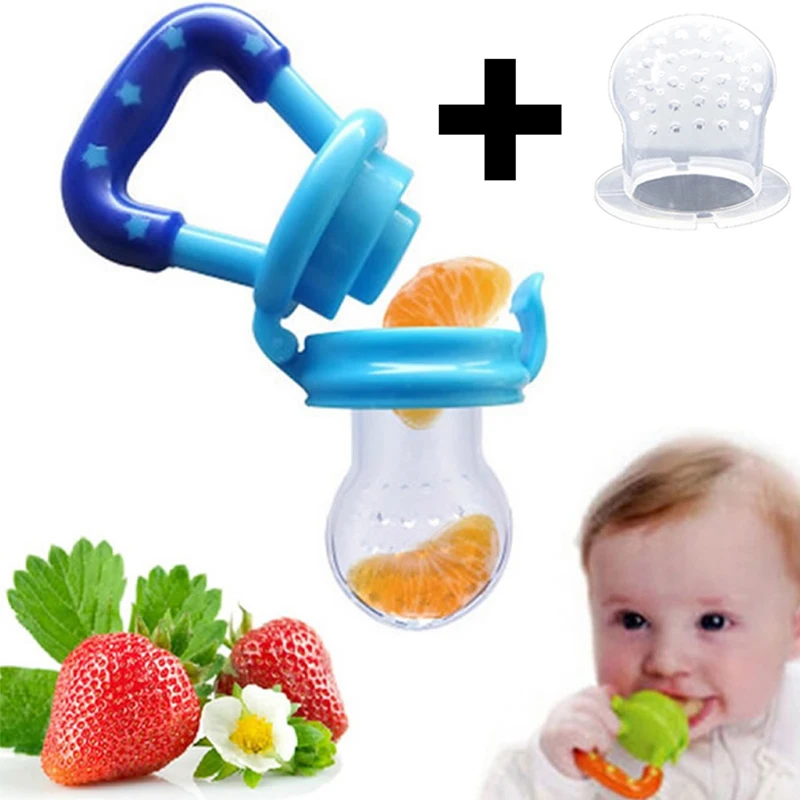Chupete de silicona de grado alimenticio para bebés, mordedor de verduras, fruta fresca, tetina, juguete, anillo masticable