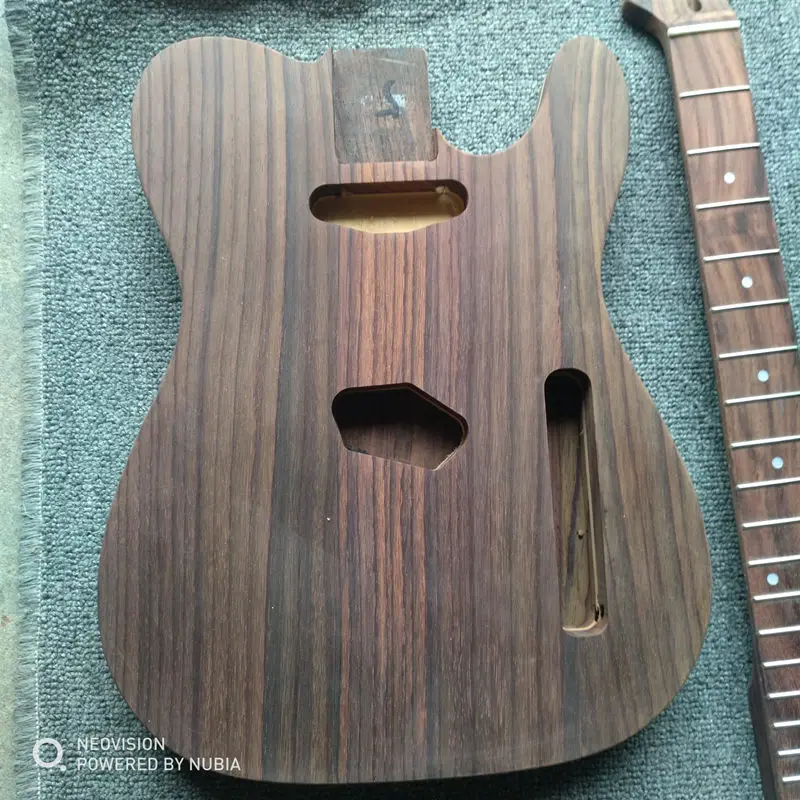 TL semi-finished rosewood, rosewood body and neck, self-installed guitar - Цвет: Коричневый