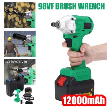 

Brushless Electric Wrench 220V 98VF 460NM 12000mAh Brushless Cordless Impact Wrench Power Tool with Battery