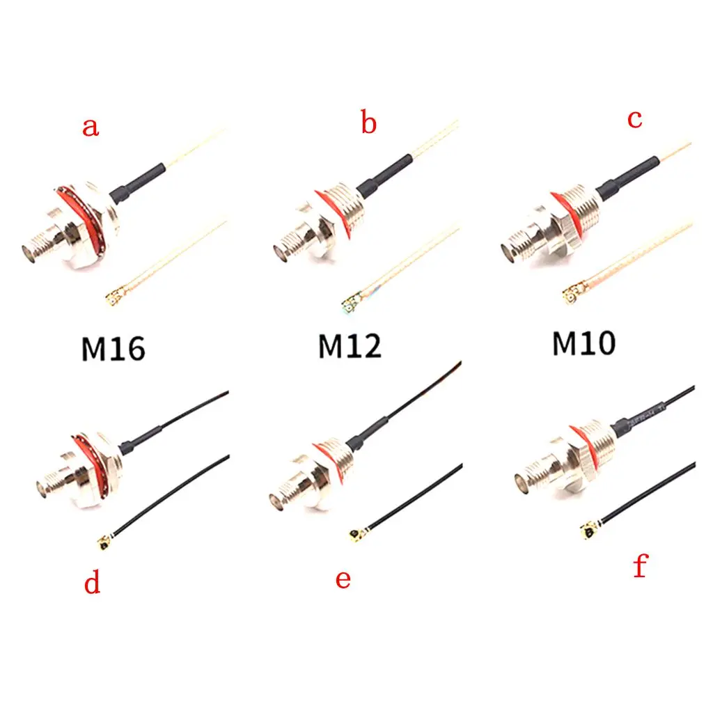 5 шт. RF коаксиальный 50 Ом M16/M12/M10 тип SMA женский водонепроницаемый к IPEX U.FL IPX RG178/1 13 мм