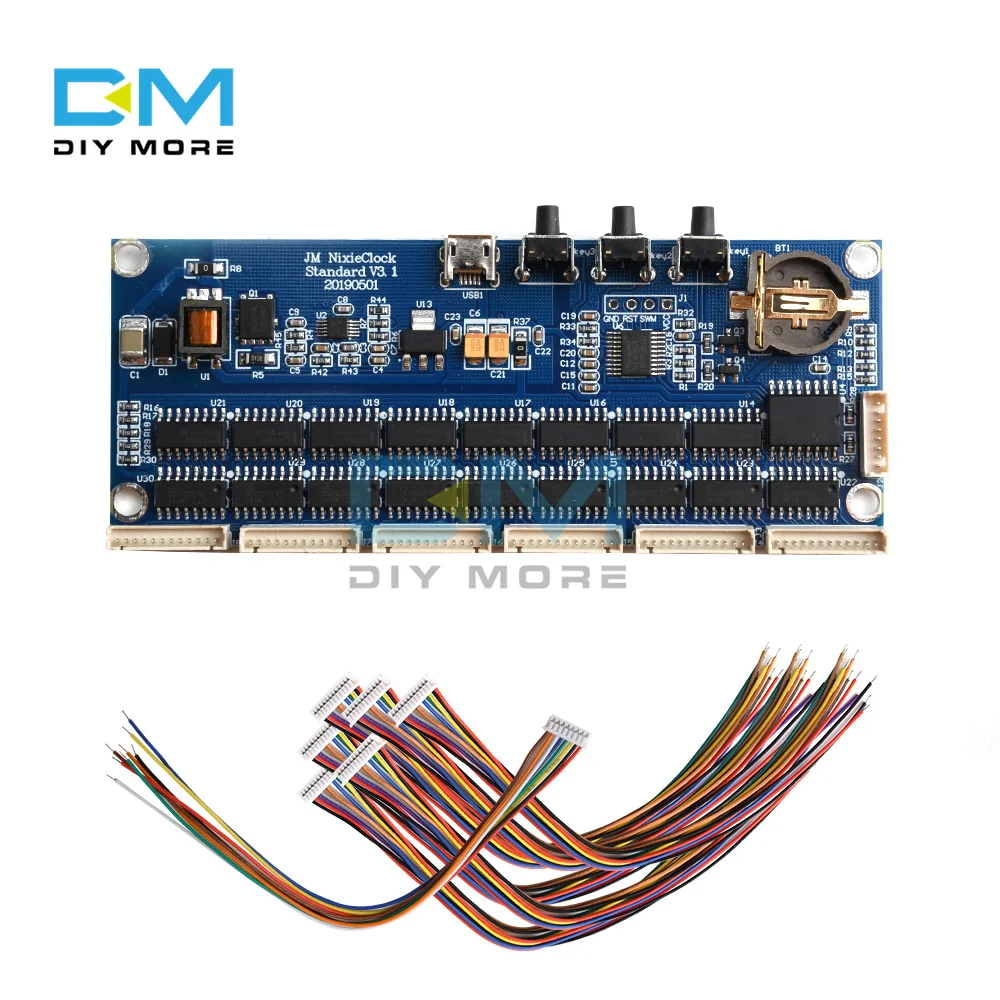 Micro USB DIY электронная трубка светящаяся цифровой светодиодный модуль часов IN14 QS30