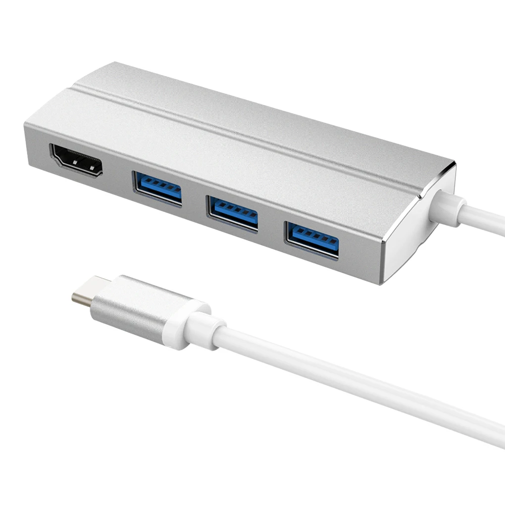 Портативный адаптер type-c сплиттер ноутбука type-c к USB HD порту ПК к HDTV проектору переходник