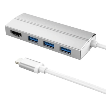 

Portable Type-c Adapter Splitter Laptop Type-c To USB HD Port PC To HDTV Projector Converter Hub