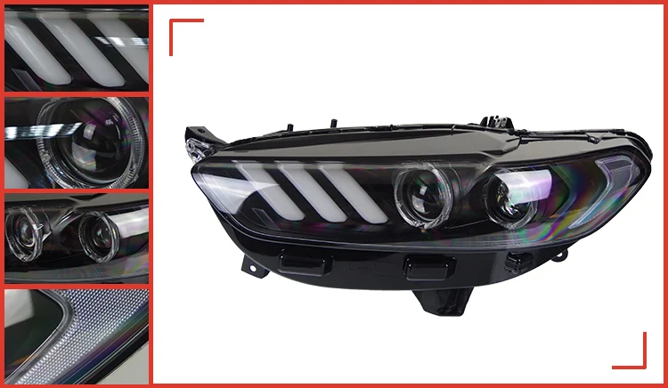 Головной светильник s для автомобиля Ford Fusion 2013- Mondeo DRL Дневной ходовой светильник светодиодный Биксеноновая лампа противотуманный светильник тюнинг автомобильные аксессуары