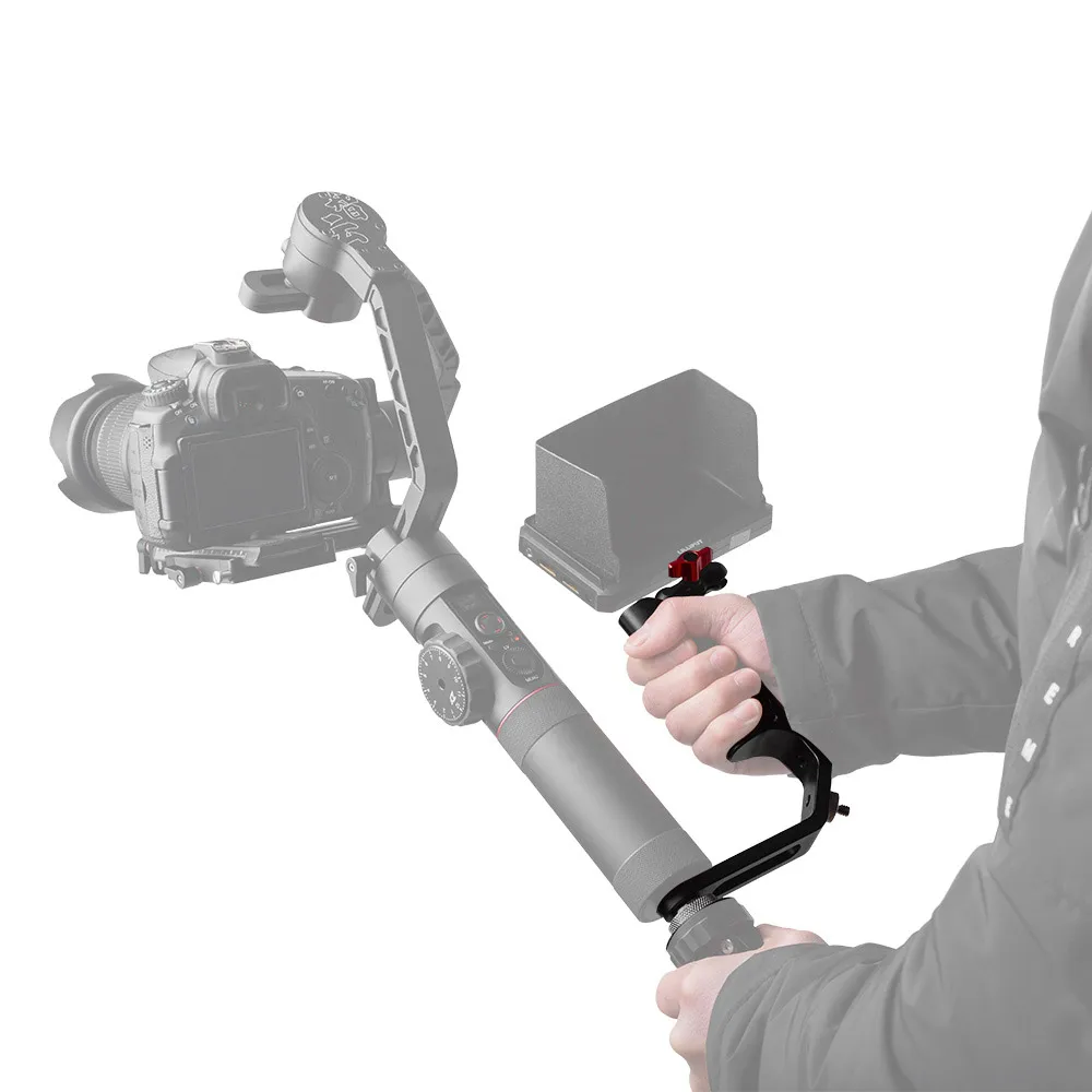 DF DIGITALFOTO M-0667II Универсальный L кронштейн с холодным башмаком для DJI Zhiyun FeiyuTech MOZA и более одной ручкой Gimbals