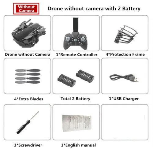With retail box Мини Радиоуправляемый Дрон с камерой HD складной вертолет 0.3MP фиксированная высота маленький пульт дистанционного управления квадрокоптером Карманный Дрон Лучший подарок игрушки - Цвет: With retail box