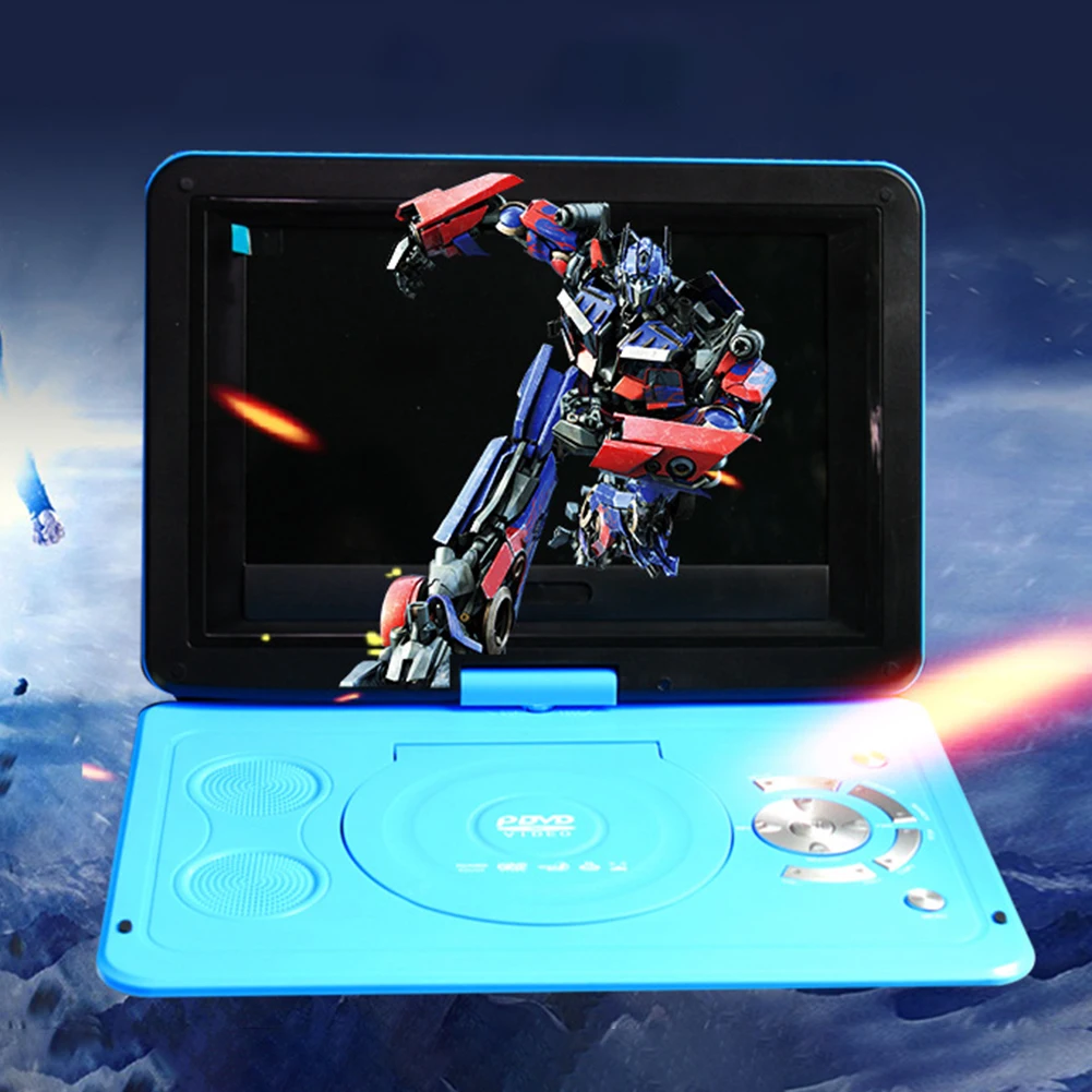

13.9inch Outdoor Home HD Portable USB LCD Mini DVD Player TV Game CD Swivel Screen Car Rechargeable Battery