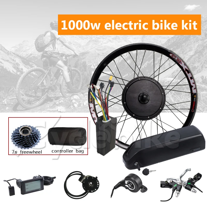 Front Or Rear Motor Wheel 50km/h 48v 1000w Electrical Bike Kit For 20" 24" 26" 28" 700c Bicycle