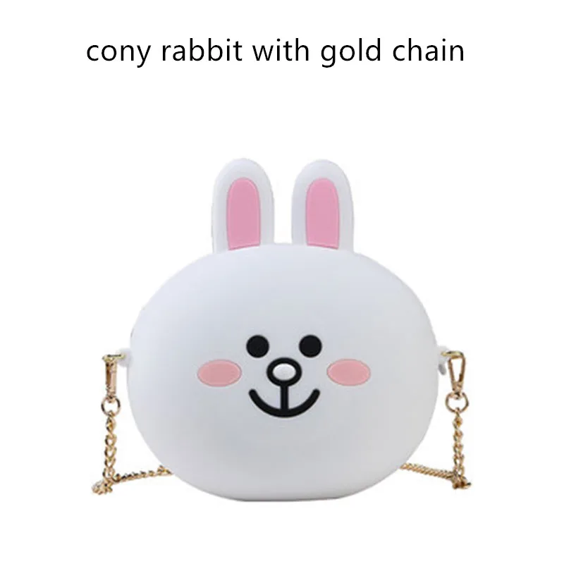 gold chain Женская сумка на плечо, Женская милая силиконовая мультяшная сумка-мессенджер, новая Студенческая Повседневная сумка, дизайнерские сумки через плечо для женщин - Цвет: gold chain