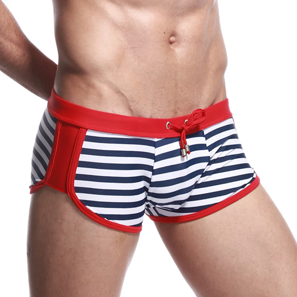 Новинка 2020 мужской полосатый купальник сексуальный мужские шорты для плавания