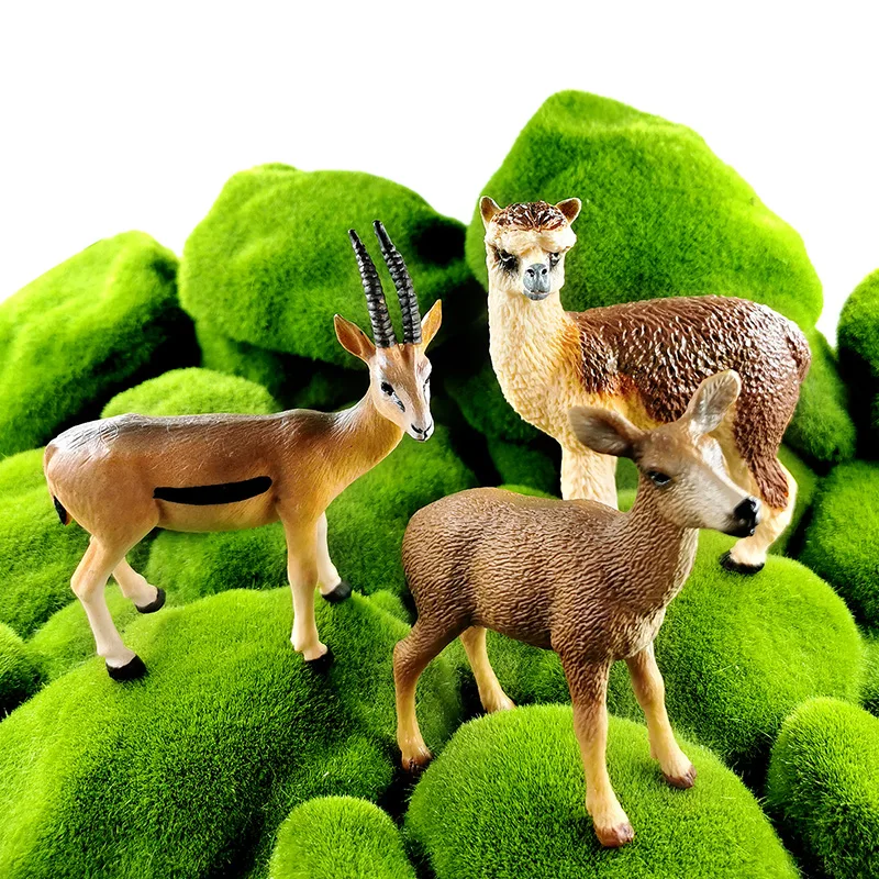 Koala Wolf Deer Leopard Alpaca Antelope Monkey animal model figurines home decor miniature fairy garden decoration accessories