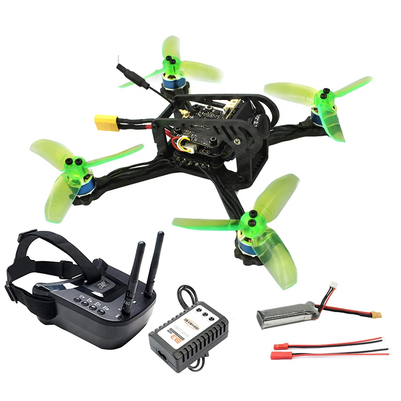 135 мм RC FPV гоночный Дрон Квадрокоптер мини F3 OSD 2S 10A 7500KV Бесщеточный 2,4G 6ch bnf RTF комбо набор 1200TVL HD камера очки