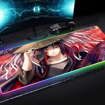 

XGZ Uchiha Itachi Custom Large RGB Mouse Pad Precision Lock Edge Computer Colorful Luminous Desk Mat Rubber Non-slip Comfortable