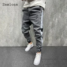 Pantalones vaqueros sexys para hombre, pantalón informal de talla grande 3XL, estilo Hip Hop, europeo y americano, con cremallera empalmada, 2022