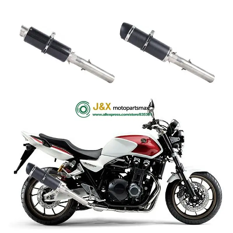 Мотоцикл полный системы глушитель Escape дБ убийца слипоны для Honda CB1300 CB 1300 среднего контакта трубы 2003 до 2013