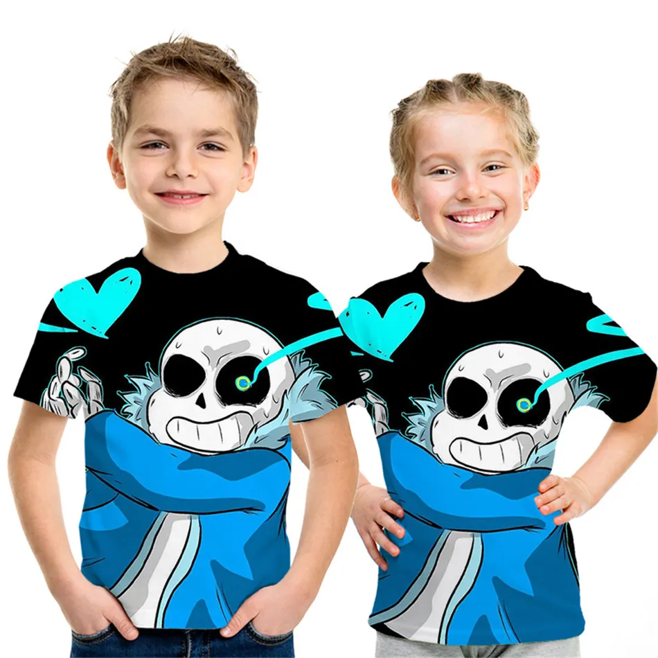 Коллекция года, летняя детская футболка с 3D рисунком футболка с милым аниме для мальчиков и девочек детская модная футболка Топы, От 4 до 12 лет