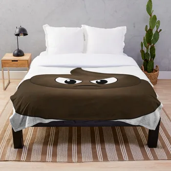 

Soft Blanket for Bed Sherpa Flannel Fleece Blanket Home Travel Sofa Soft Throw Blanket Angry Cartoon Poop