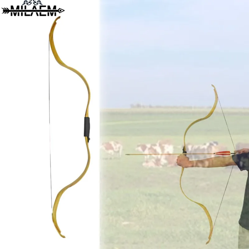 

25lbs Traditional Archery Hunting Bow Outdoor Shooting Recurve Bow Mongolian Horse Longbow Entertainment Arc Moon Bow Equipment