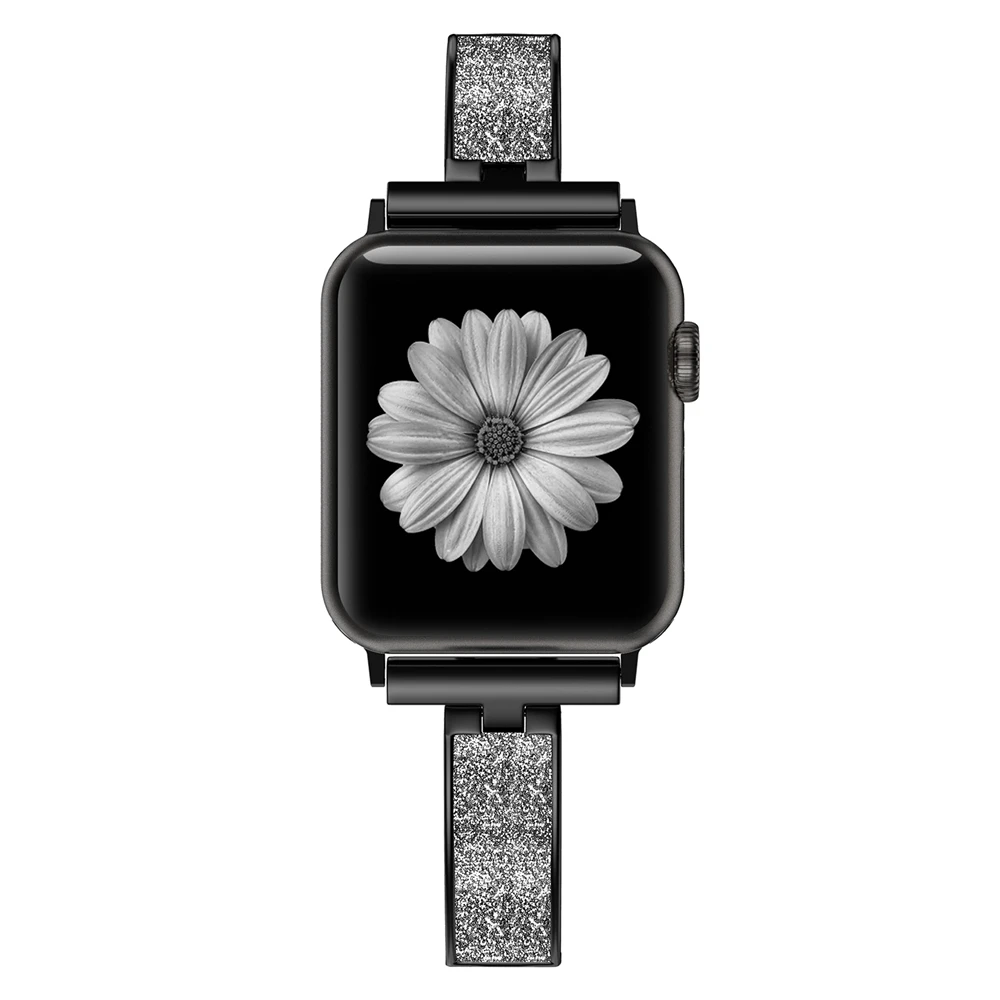 Женский металлический ремешок для Apple Watch Series 5, 40 мм, 44 мм, металлический+ кожаный браслет, ремешок для iWatch Series 4, 3, 2, 1, 38 мм, 42 мм - Цвет ремешка: C4