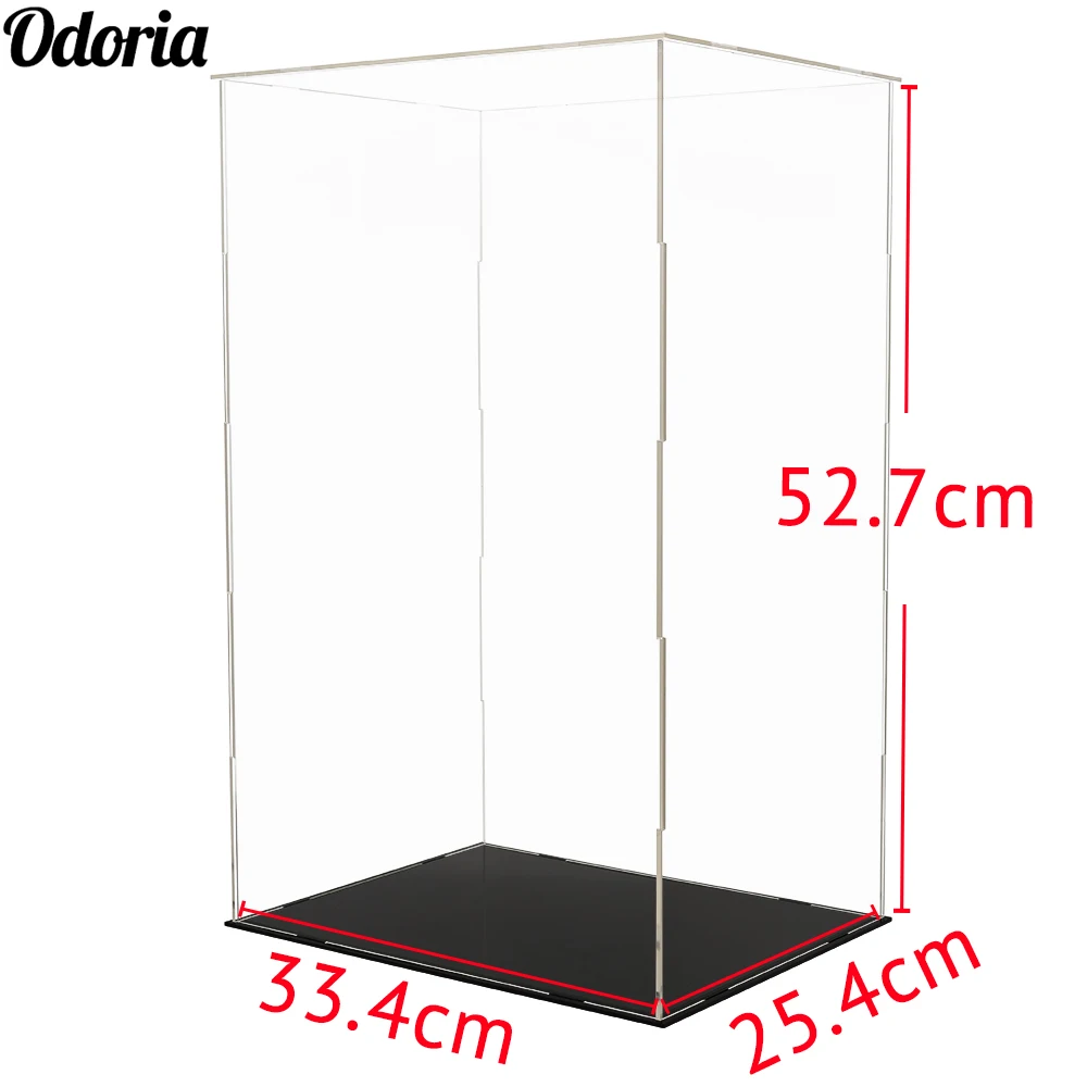 

Odoria Clear Acrylic Display Case 52cm H Self-Assembly Perspex Box Dustproof For 1/4 Action Figure Models Dolls Collectibles