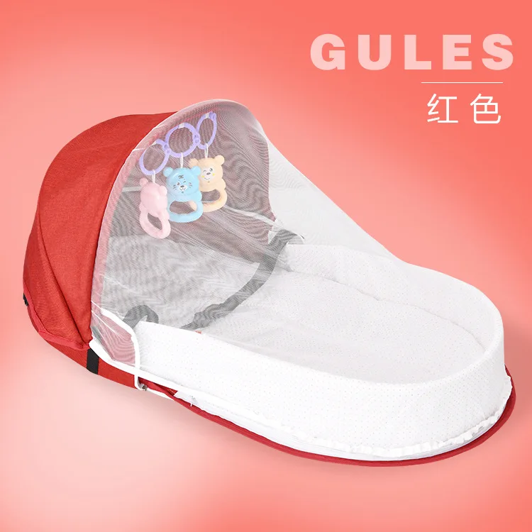 Bionic isolation bed for newborn baby Mosquito repellent folding middle bed Convenient outdoor travel bed 5