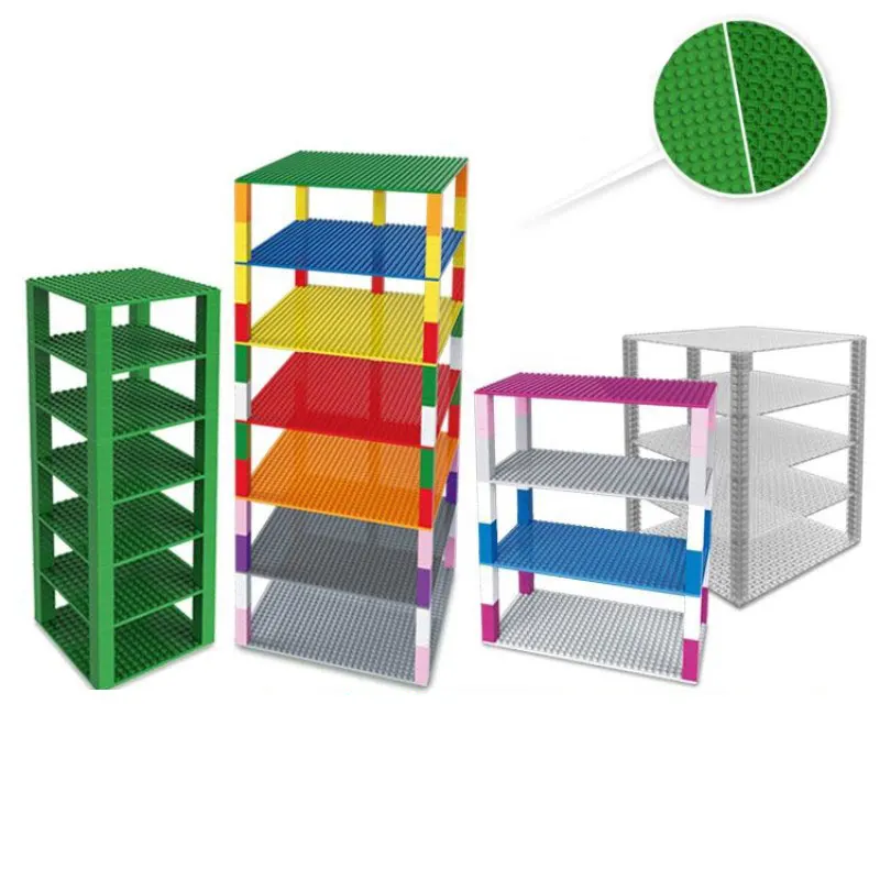 Двухсторонние 32*32 точки классические плинтусы красочные Кирпичи DIY строительные