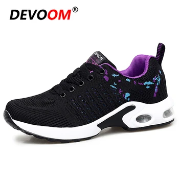 

Running Shoes For Women Light Sport Shoes Woman Basket Femme 2019 Breathable Flyknit Sneakers Women Fitness Gym Shoes Women E 42