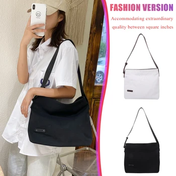 

Women Large Capacity Splicing Color Shoulder Handbag Casual Canvas Crossbody Bag Fashion Exquisite Shopping Bag