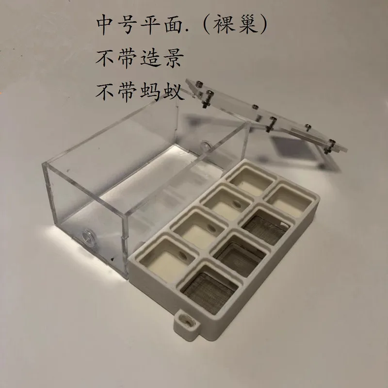 Белый 3D печать PLA Ant Nest новые муравьи фермы плоские акриловые муравьи мастерские насекомые клетки граня де гормигаз nid fourmis вилла ПЭТ мания - Цвет: Белый