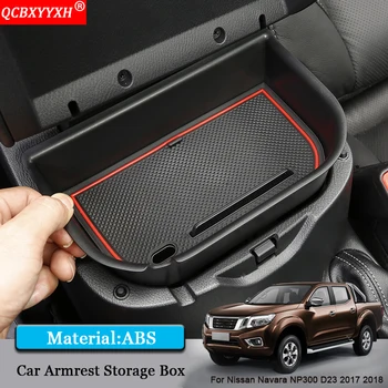 

QCBXYYXH Car Styling ABS Car Center Console Armrest Storage Box Covers Auto Accessories For Nissan Navara NP300 D23 2017 2018