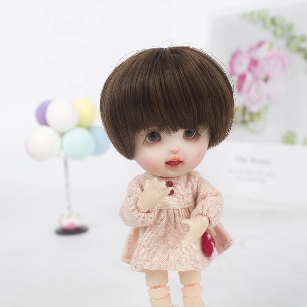 1/12 BJD& Kurhn кукла парик из мягкого волокна волос Боб для детей возрастом от 12 см диаметр кукла