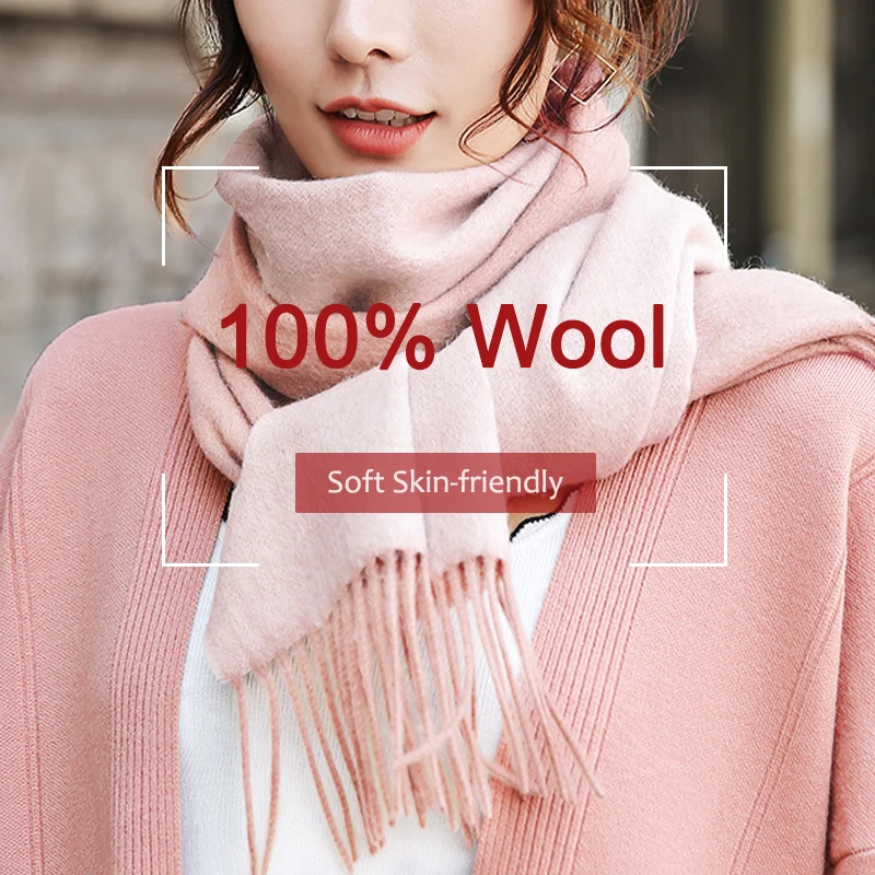 Brand Women Winter Wool Shawls 2021 Winter Wool Scarf Women Scarf