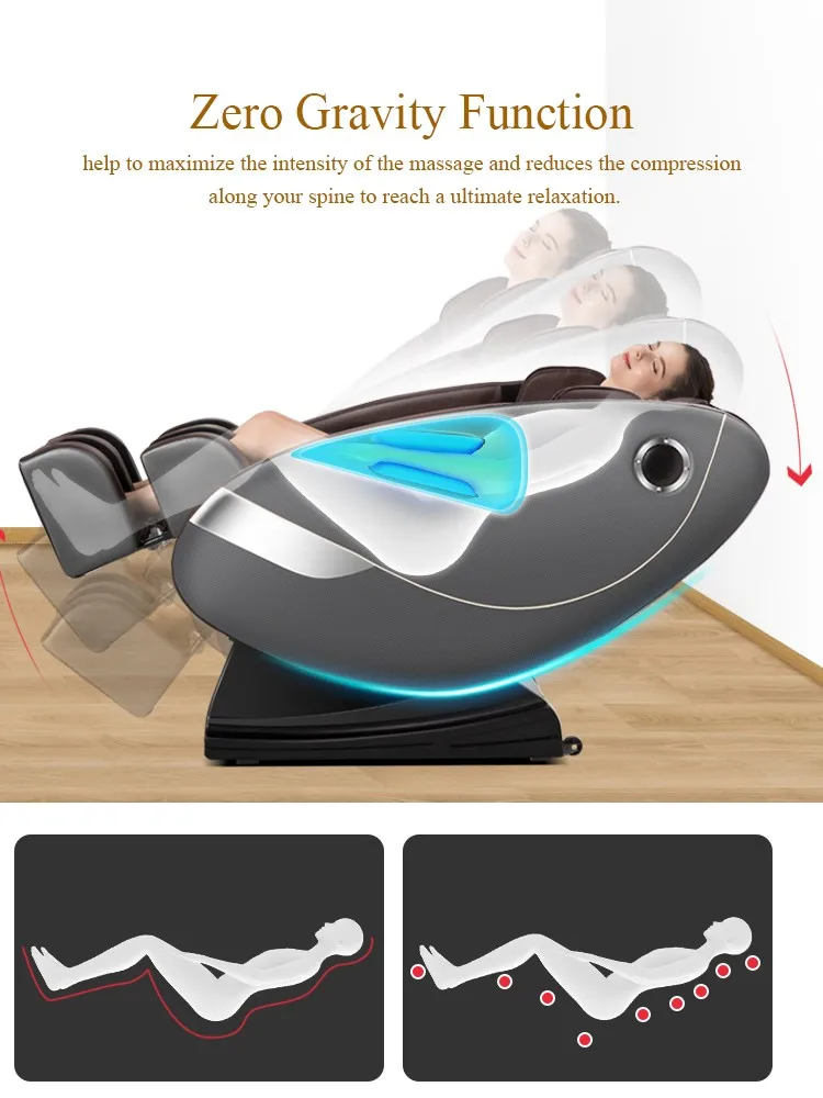 Нулевой гравитации полный тела электрическое отопление Recline массажное кресло Интеллектуальный шиацу массаж шеи талии диван облегчение боли спа