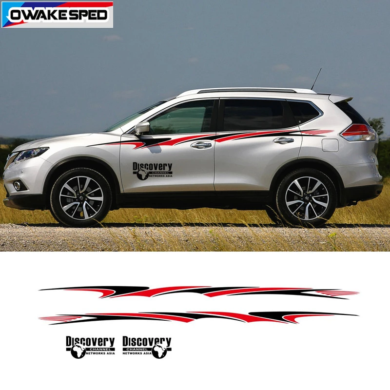 Issan X Trail T31t30のレーシングスポーツストライプのウエストラインステッカーの両方の車の装飾デカール Aliexpress 自動車 バイク