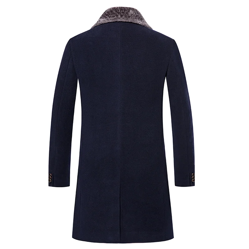 Новая мода, зимнее пальто для мужчин, длинная бушлат, Мужская ветровка, кашемировое пальто, Мужское пальто, Высококачественная кашемировая куртка