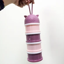 4 Слои Портативный безопасная формула диспенсер 3 Слои Детские Еда контейнер с принтом фруктов, Еда хранения закуски сухое молоко порошок коробка